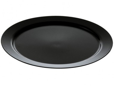 PLATO REDONDO PS NEGRO 23 CM