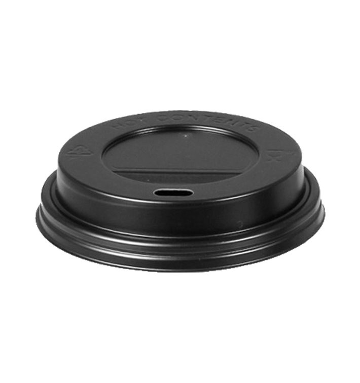 [604067NOBU] Tapa Negra Plástico Vaso 9 Oz Nobu