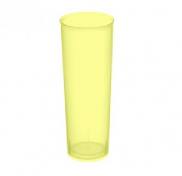 Vaso Tubo Amarillo 300 Cc, Embolsado