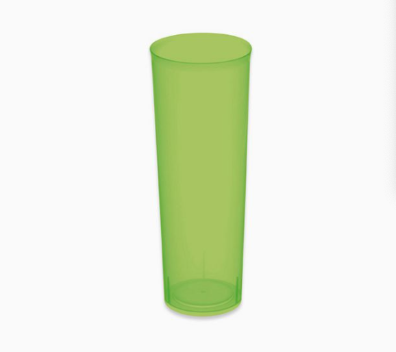 VASO TUBO VERDE 300 CC, EMBOLSADO