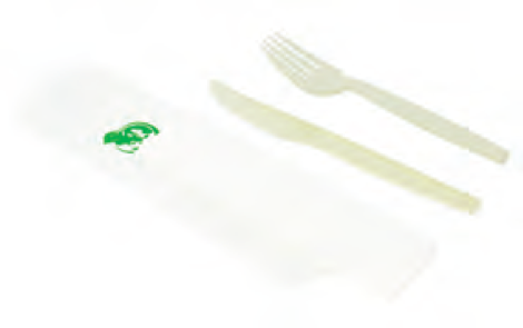 SET 3/1 BIO: TENEDOR+CUCHILLO CPLA +SERVILLETA