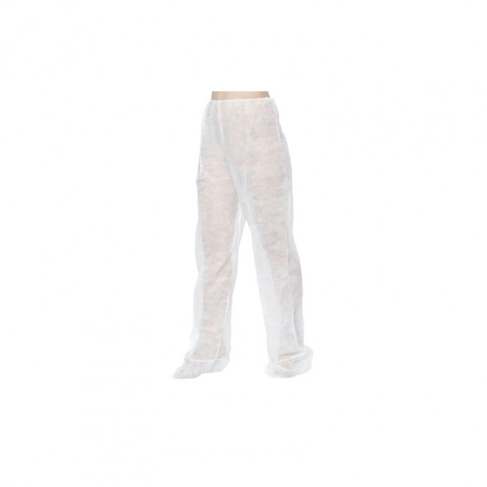[03291] Pantalon Presoterapia Pp Tejido Sin Tejer Blanco