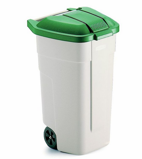 [R010677] Contenedor Móvil Con Pedal Y Ruedas 100L