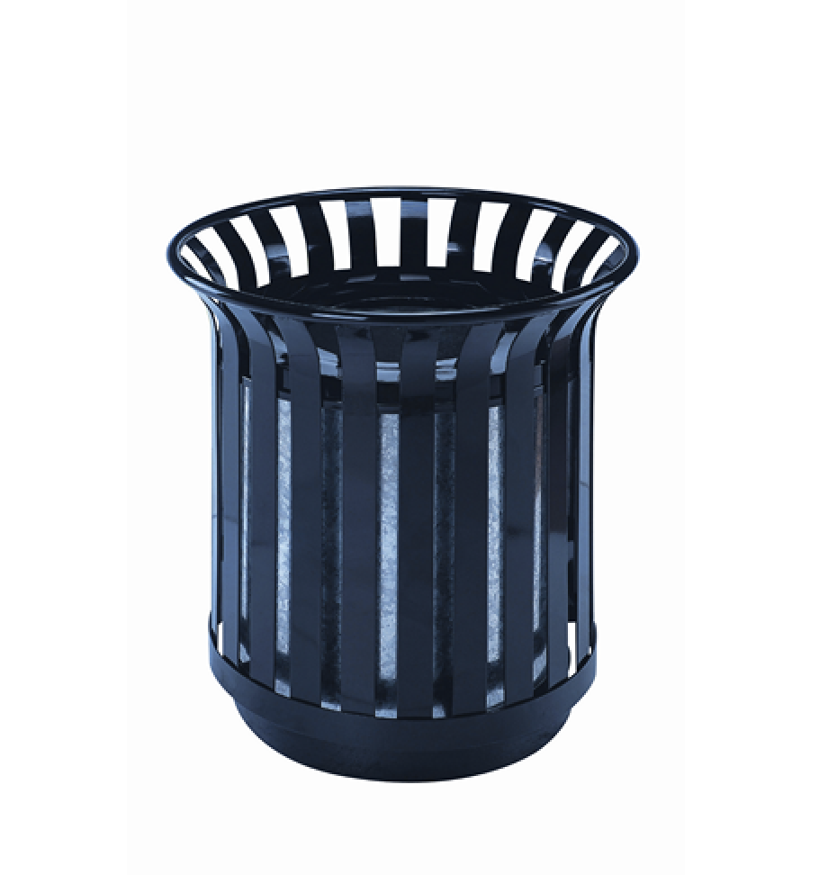 PAPELERA URBANA ABIERTA DE ACERO PULVERIZADO