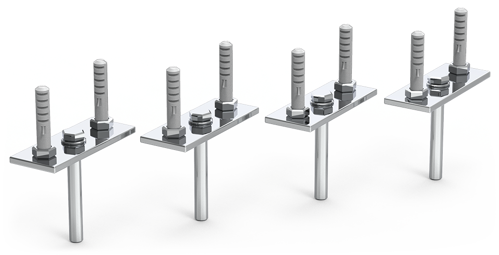 [015400] Kit de fijación a techo para estanterías suspendidas (4 unidades)