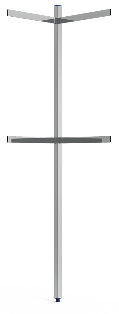 [020204] Columna de esquina inox para estructura de cámara de pletina