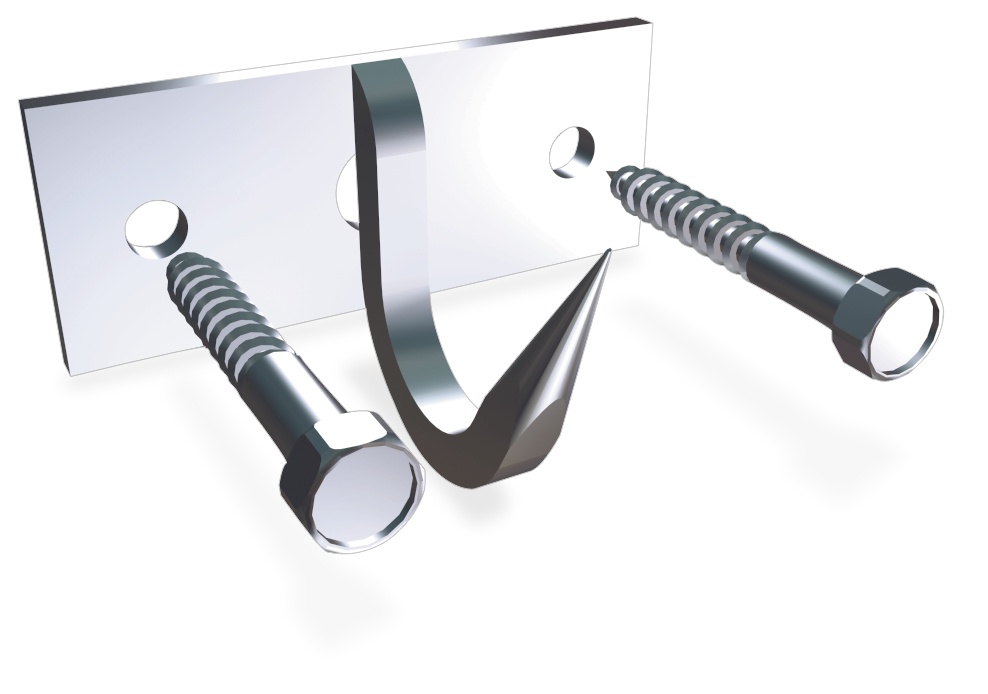 Ganxo forjat *inox model caragolar