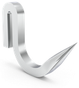 Gancho forjado inox modelo normal (10 unidades - 021402)