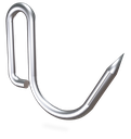 Ganxo de vareta *inox model "J" amb pestanya (10 unitats)