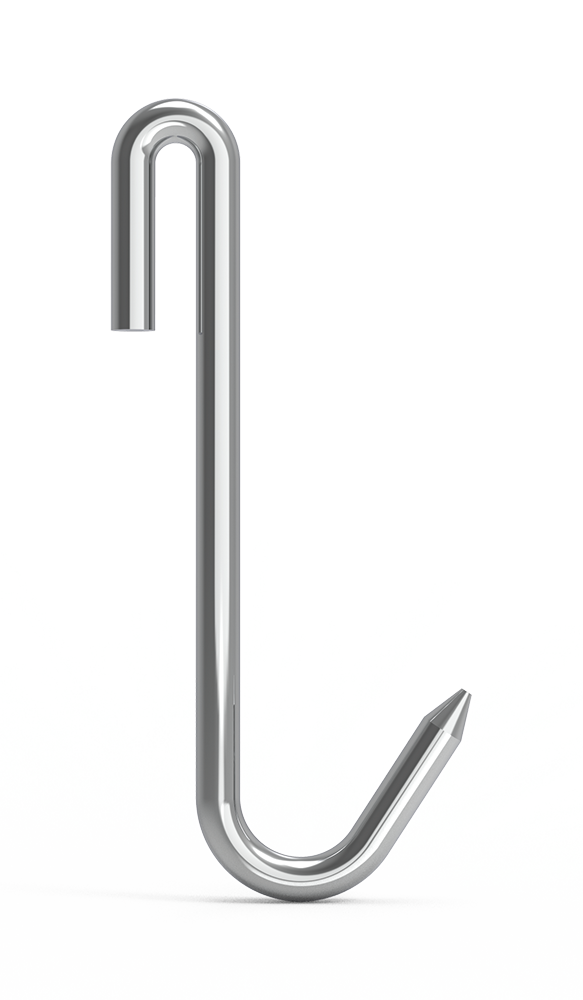 [022242] Ganxo de vareta *inox model "J" de filferro de 10 i 14 mm de diàmetre
