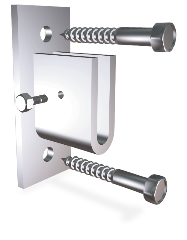 Suport lateral *inox dret per a platina