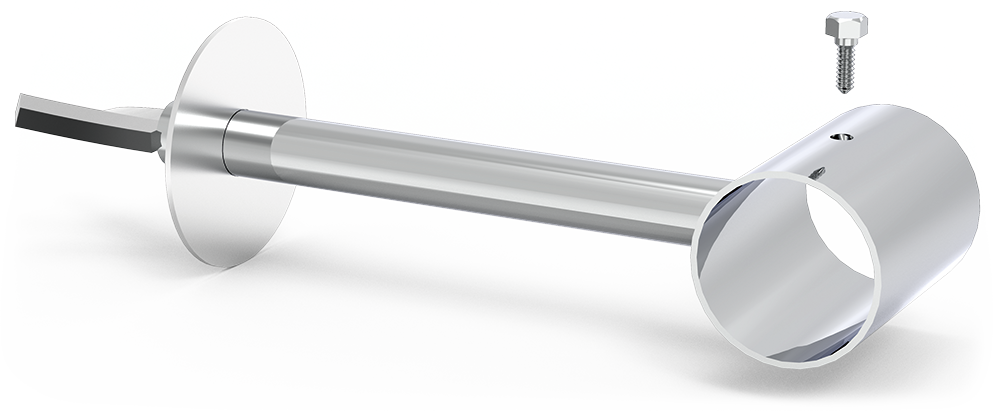 Suport recte *inox de tub per a rebre