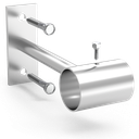 Soporte recto inox de tubo para atornillar
