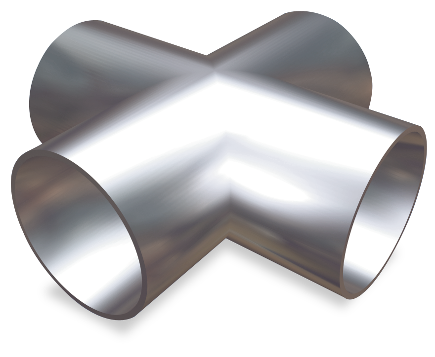 Encreuament per a tub *inox