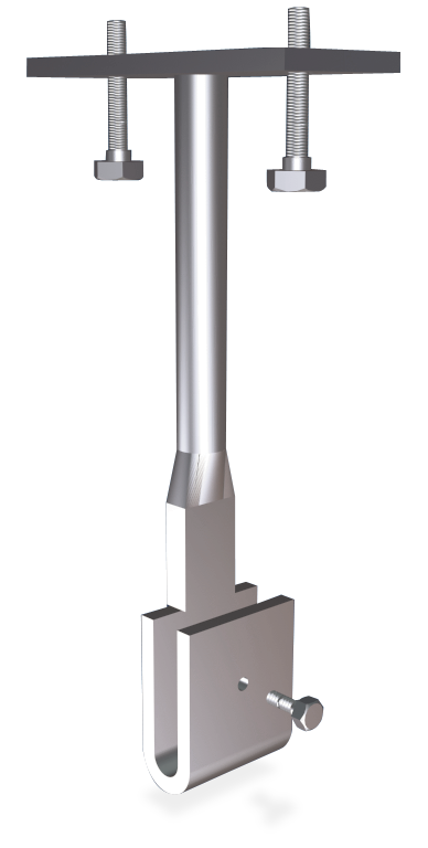Tirante de techo inox de pletina para atornillar