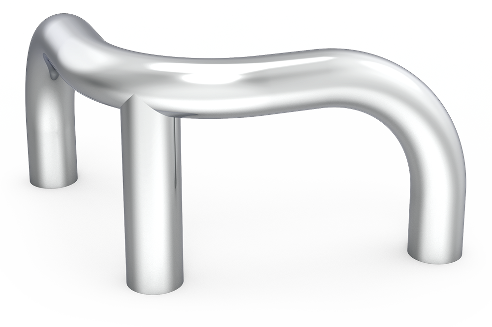 Defensa *inox de cantonada tubular 90 °C