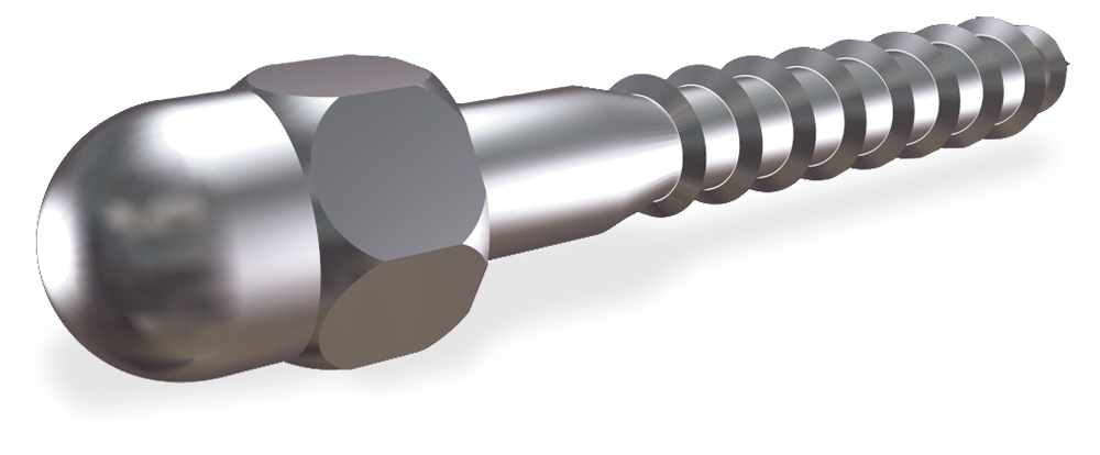 [029702] Tornillo inox barraquero con embellecedor 40x6 mm