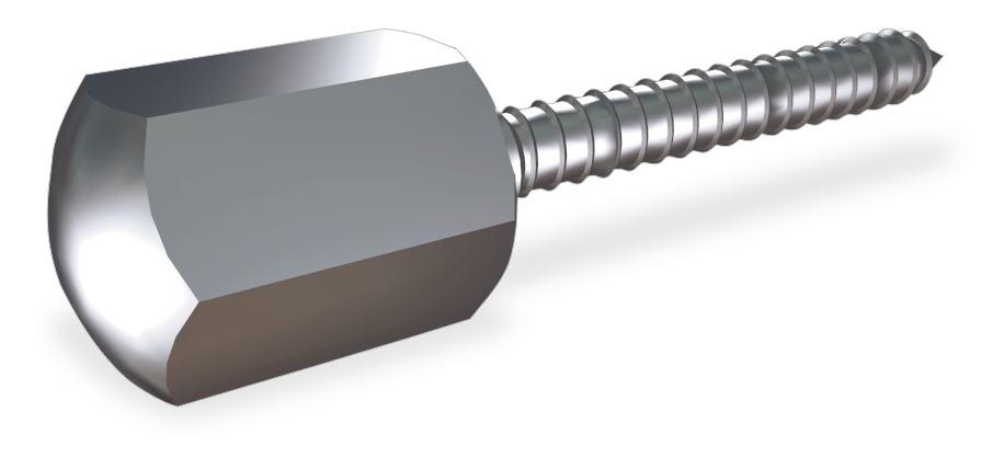 Caragol *inox *barraquero amb embellidor *65x10 mm