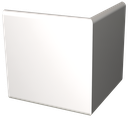 Perfil paracops angle exterior de fibra blanca