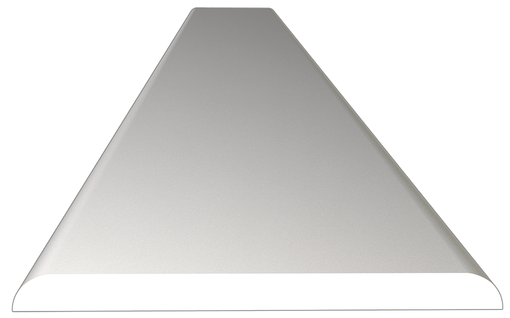 Perfil paragolpes recto de fibra blanca