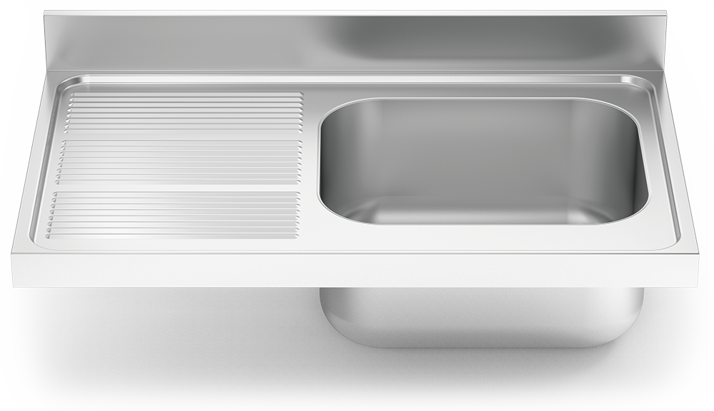 [452616] Fregadero inox para acoplar a mueble serie 700 1 cubeta 1 escurridor izquierda