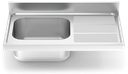 Fregadero inox para acoplar a mueble serie 600 1 cubeta 1 escurridor derecha