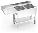 Fregadero inox para lavavajillas serie 700 2 cubetas 1 escurridor izquierda