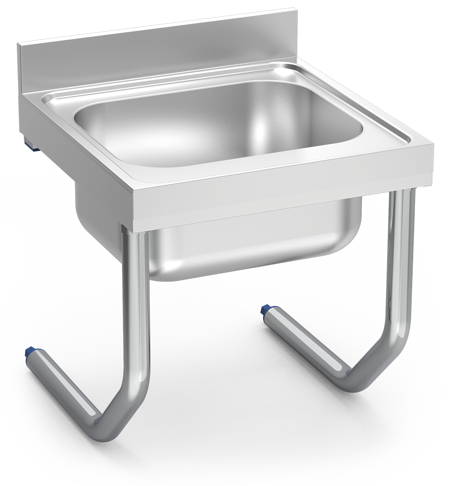[054600] Fregadero inox colgante con palomillas serie 600 1 cubeta
