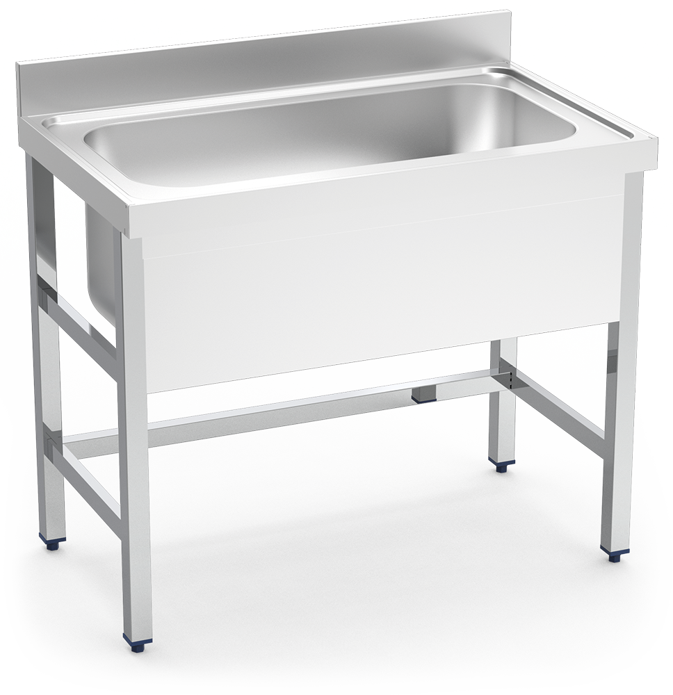 [056028] Aigüera *inox amb suport sense *entrepaño sèrie 700 1 cubeta gran capacitat faldó complet