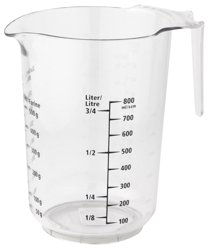 Jarra medidora con fondo antideslizante 1 lt.