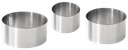 Conjunto de 3 aros de emplatar en acero inox