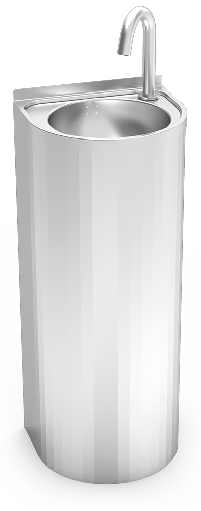 [061462] Lavamanos inox de columna electrónico reforzado