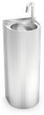 Lavamanos inox de columna electrónico reforzado