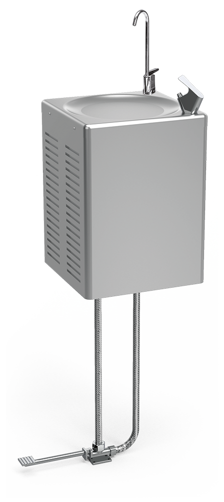 [955020501] Fuente mural refrigerada de agua fría Cold+ con grifo a pedal