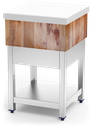 Tajo de troceo con madera y fibra blanca con faldon y entrepaño