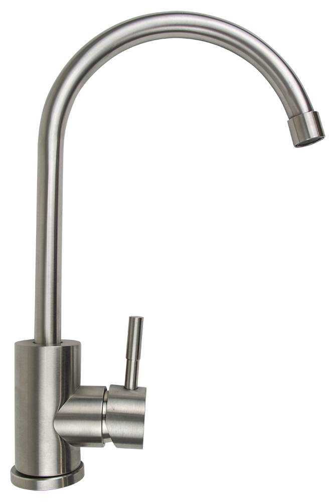 [465210] Grifo cocina monomando sobremesa cuello de cisne de acero inoxidable