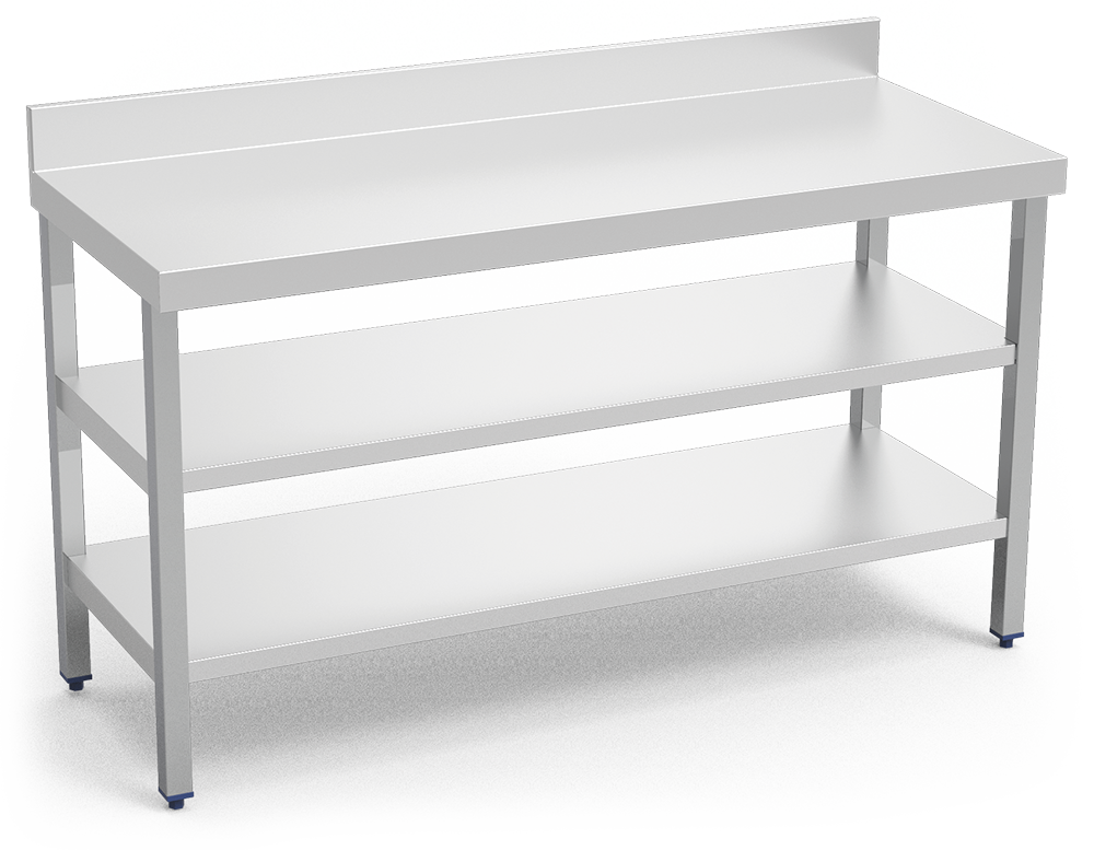Mesa *inox mural amb 2 *entrepaños