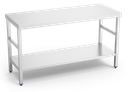 Mesa *inox central amb *entrepaño