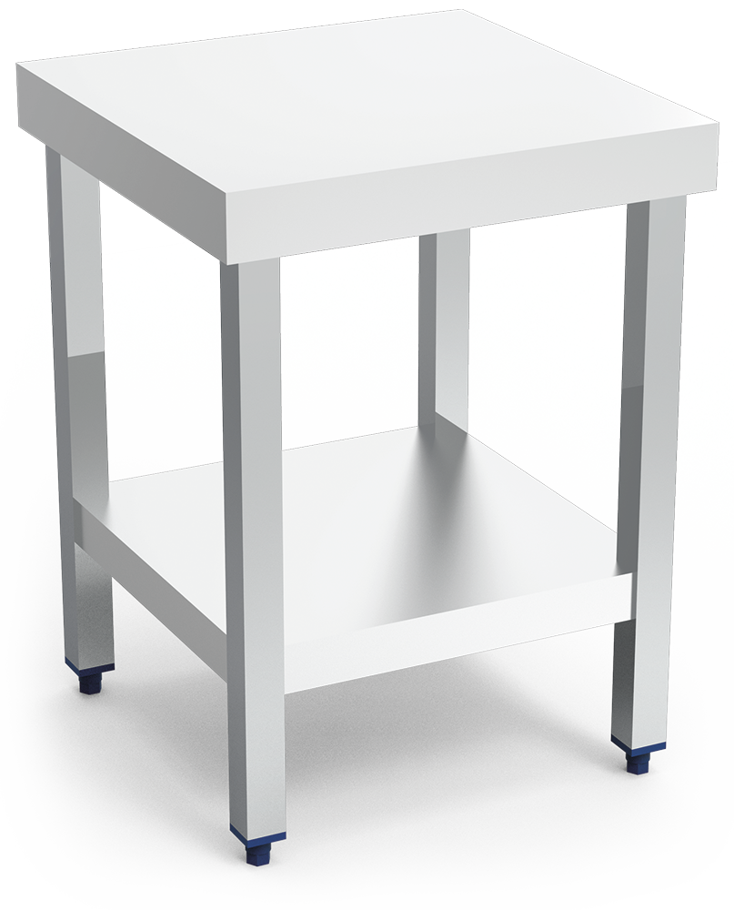 [074422] Mesa central con entrepaño especial maquinaria - Altura reducida