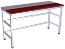 Mesa de preparación central roja