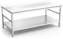 Mesa d'especejament blanca amb *entrepaño