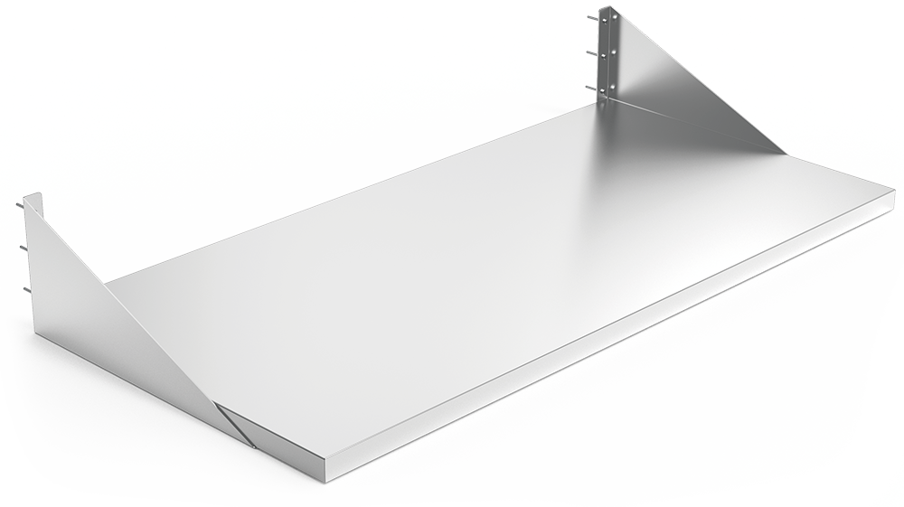 Mesa inox mural con cartelas