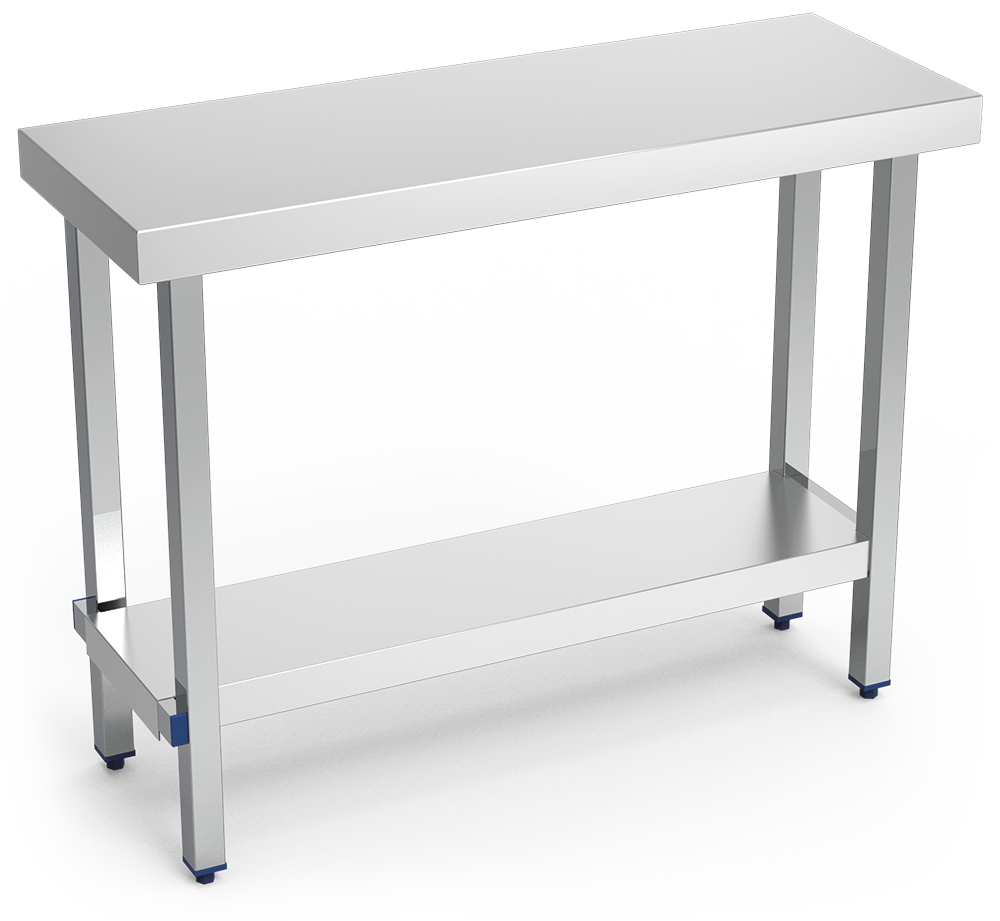Mesa *inox professional plegable amb *entrepaño