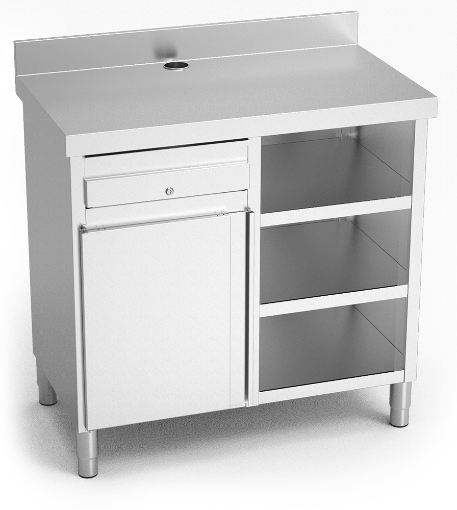[074602] Mueble cafetero inox básico