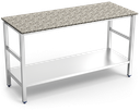 Isla de cocina inox con encimera de granito