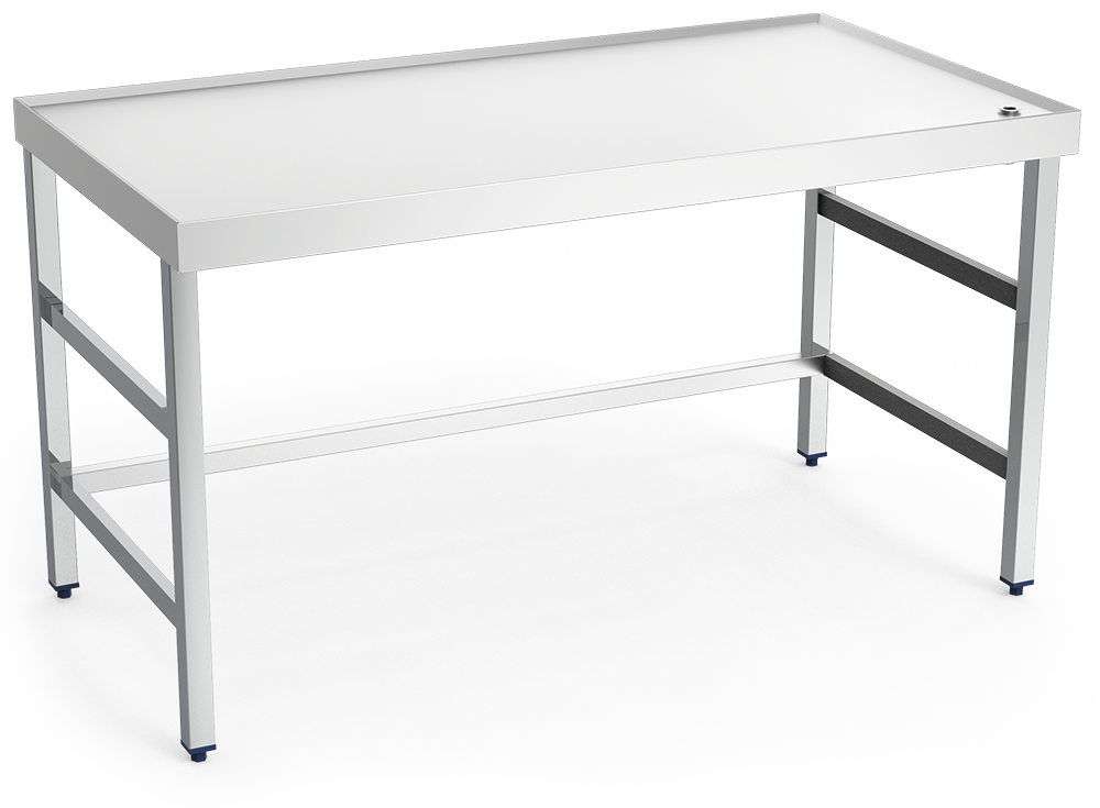 Mesa central *inox amb vorell i desguassi