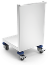 Porta *inox rodant per a contenidors
