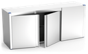 Armario inox de esquina derecha con puertas abatibles