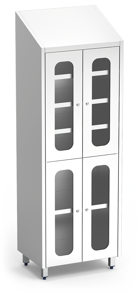 [081620] Armari amb pany i portes transparents per a medicaments i utensilis