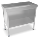 Mesa *inox per a exposició de marisc